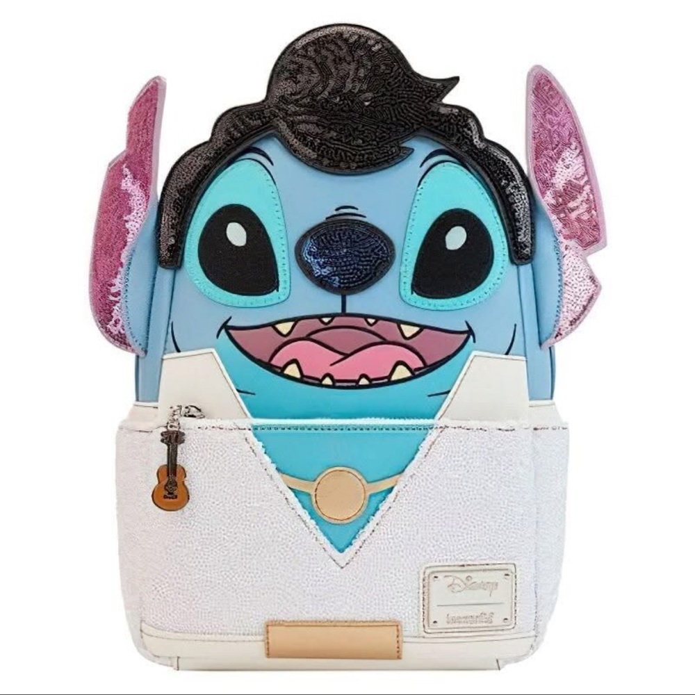 Loungefly Disney Elvis Stitch Sequin Mini Backpack (Books-A-Million Exclusive)